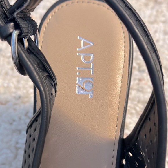 Apt.9 Miranda Black Open Toe Wedge Pumps - HOLD - Picture 4 of 12